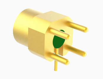 Seria Mini SMP/SSMP, męskie, kątowe, do montażu powierzchniowego, złącze Kovar Pin PCB, lutowane złącze RF