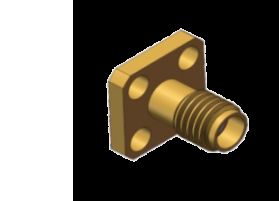 50Ω SSMA 4 Holes Flange Mount Mini SMA Female RF Coaxial .086 Cable Connectors 18GHz