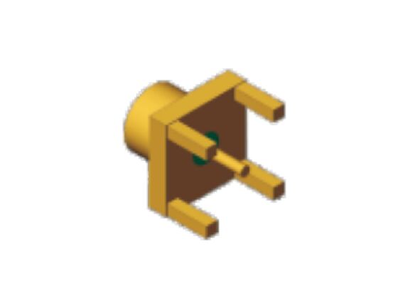 Hermetic SMP Male RF Coax Connector Through Hole PCB Mount Designed for Board to Board Blind Mate