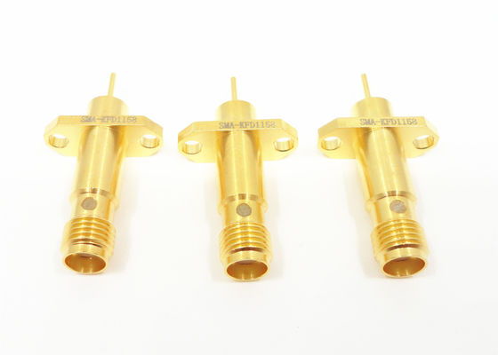 SMA Female 2 Hole Flange Mount With Long Microstrip Pin Connector