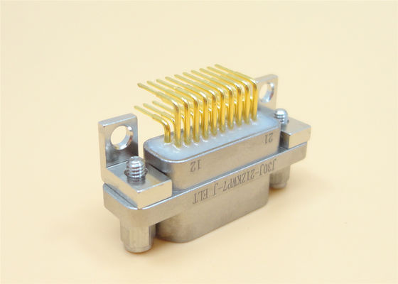 Right Angle J30J Series Connector Micro-D / D-Subminature 21 Pins