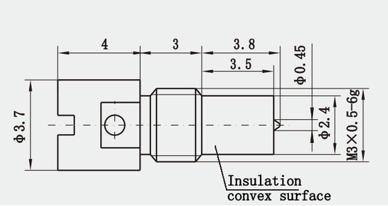 SMP Male Bulkhead PCB Mount RF Connector With Insulation Convex Surface