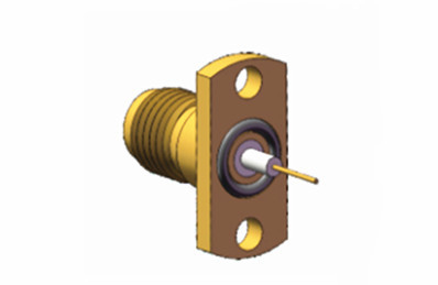 2.4mm Hermetically Seal Brass Female Flange Mount RF Coaxial Connector
