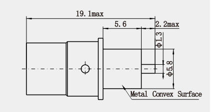 BMA Female Straight High Performance RF Coaxial Connector with Microstrip
