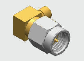 90 Degree Right Angle 18Ghz SMA Male Plug Coaxial Cable Connector Solder Type With Stainless Steel Screw Sleeve Suitable For Cable MF108A/CXN3506