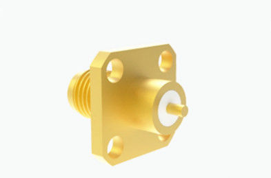 18GHz częstotliwość RF SMA Kobieta 4 otwory Flance Mount Microstrip Connector Używany w radarach, komunikacji