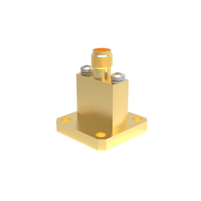 WR42 BJ220 Do K2.92mm Kobieta End Launch Waveguide To Coax Adapter 17.6GHz~26.7GHz K/BJ220-KFE7