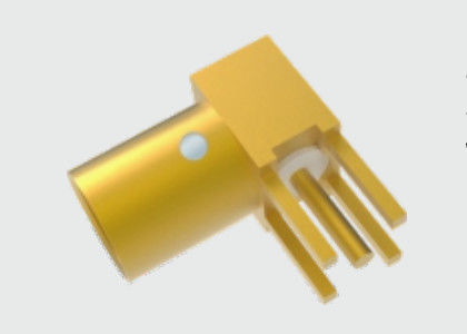 RA SMP Mężczyzna Semi Detent Microstrip Connector For PCB Through Hole Solder Mounting