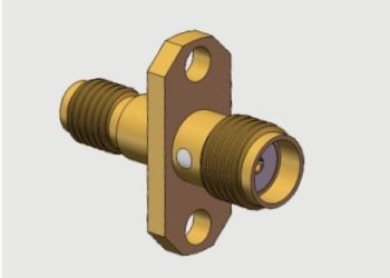 Adaptery SMA żeńskie/gniazdo do SSMA żeńskie/gniazdo z kołnierzem i 2 otworami, do 18 GHz