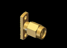Złącze RF SSMA męskie, montaż kołnierzowy 2-otworowy, 18 GHz, 50 Ω