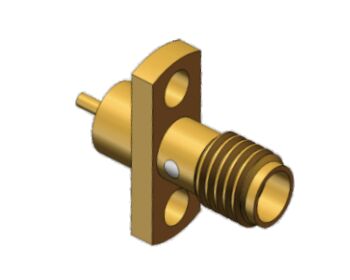 Złoto pokryte miedzianą stopą SSMA RF Connector Flange Mount zakres częstotliwości DC do 18GHz Mini SMA przy użyciu komponentów mikrofalowych