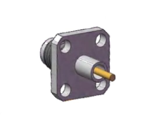 40GHz 2,92mm RF Connector Kobieta Cztery otwory Płaszczyzna paska paska paska Prężnica paska 0,051 cala ((1,3mm) Próżnica paska paska paska 0,339 cala (8,6mm)