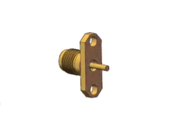 Mosiężne złącze RF 40 GHz 2,92 mm Złącze typu K Złącze kołnierzowe Rozstaw otworów 12,2 mm i średnica sworznia 1,3 mm