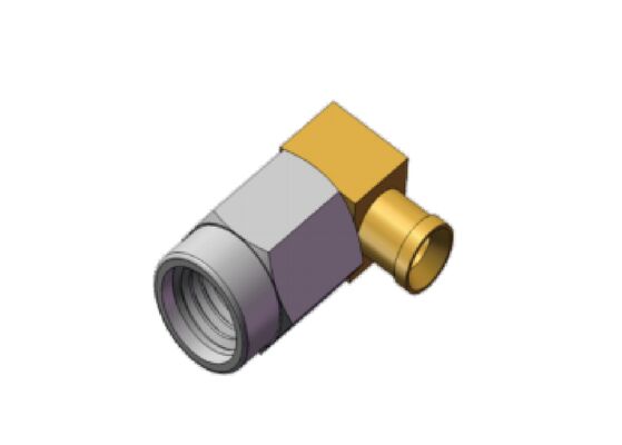 Złącze RF koncentryczne SSMA męskie pod kątem prostym 50Ω 18GHz Mini SMA do kabla .086, RG405