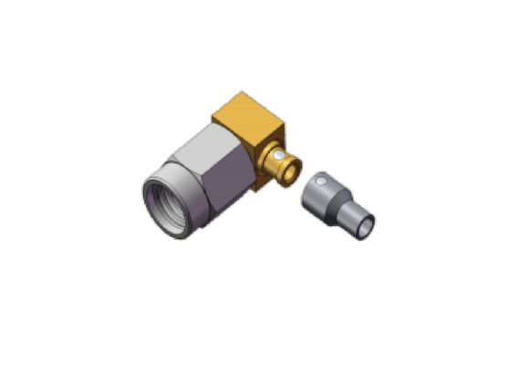 Złącze RF Mini SMA męskie pod kątem prostym 50Ω 3GHz z wielordzeniowym elastycznym kablem
