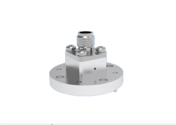 WR22 BJ400 Falowód końcowy do adaptera koncentrycznego 2,4 mm 4 otwory Okrągły uchwyt kołnierzowy Pasmo Ka 23,9 GHz–50,1 GHz Komponenty falowodu lotniczego i kosmicznego