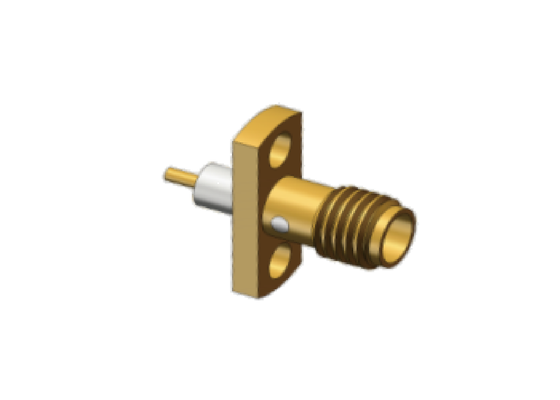 2-otworowa obudowa ze stopu miedzi do montażu panelowego Pozłacane złącze koncentryczne RF Mini SMA Jack do 18 GHz
