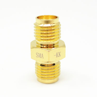50 Ohm Złote SMA prosty Adapter koaksjalny RF z kobietą na kobietę